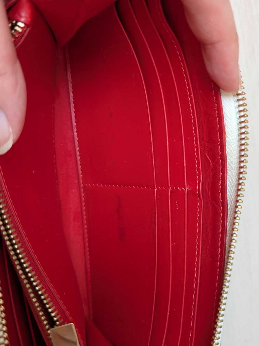 Christian Louboutin White Leather Panetone Multicolor Spikes Zip-Around Wallet - Picture 12 of 14